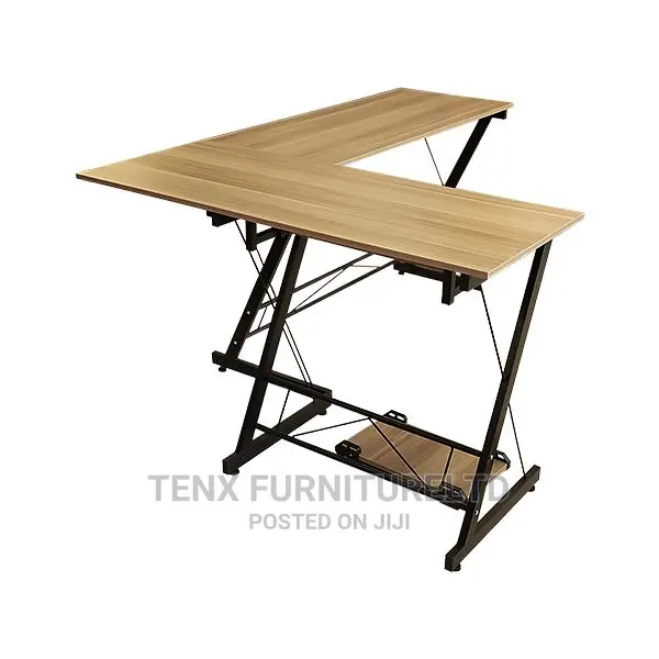Computer Desk L-Shaped With Keyboard Tray