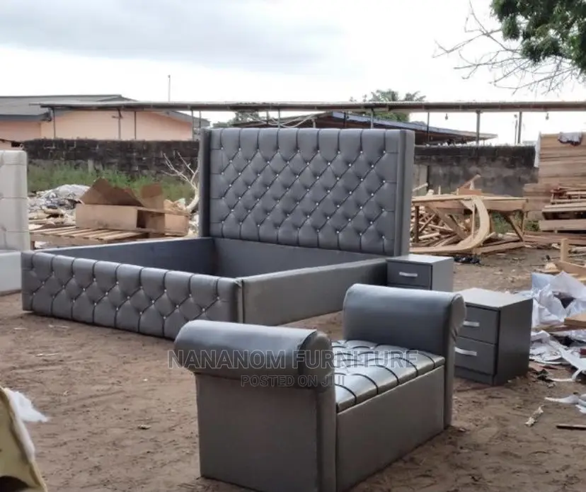 King Size Bed Frame With Seat