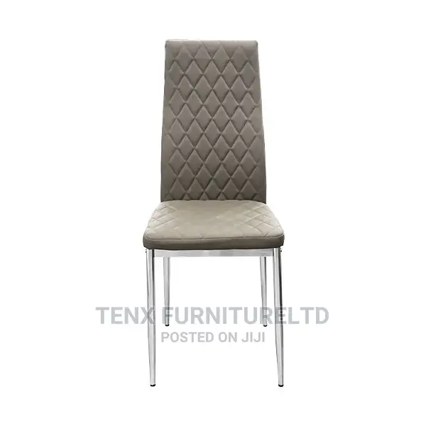 Dining Chair Grey With (Metal Legs)