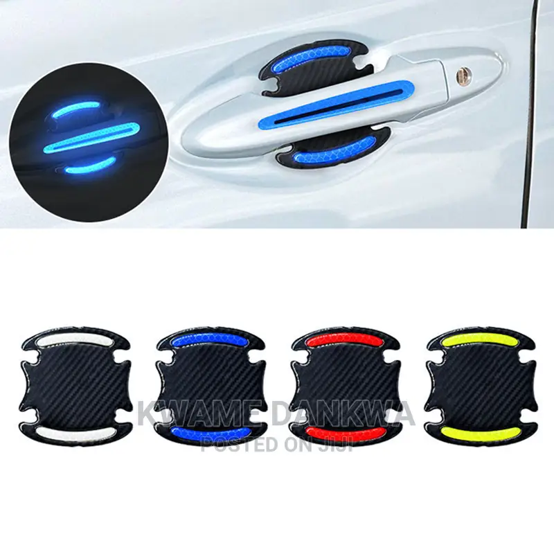 Car Door Handle Bowl Reflective Stickers (4x Set)