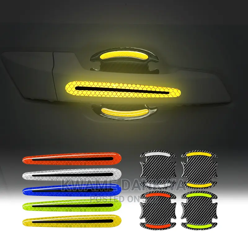 Car Door Handle Bowl Reflective Stickers (4x Set)