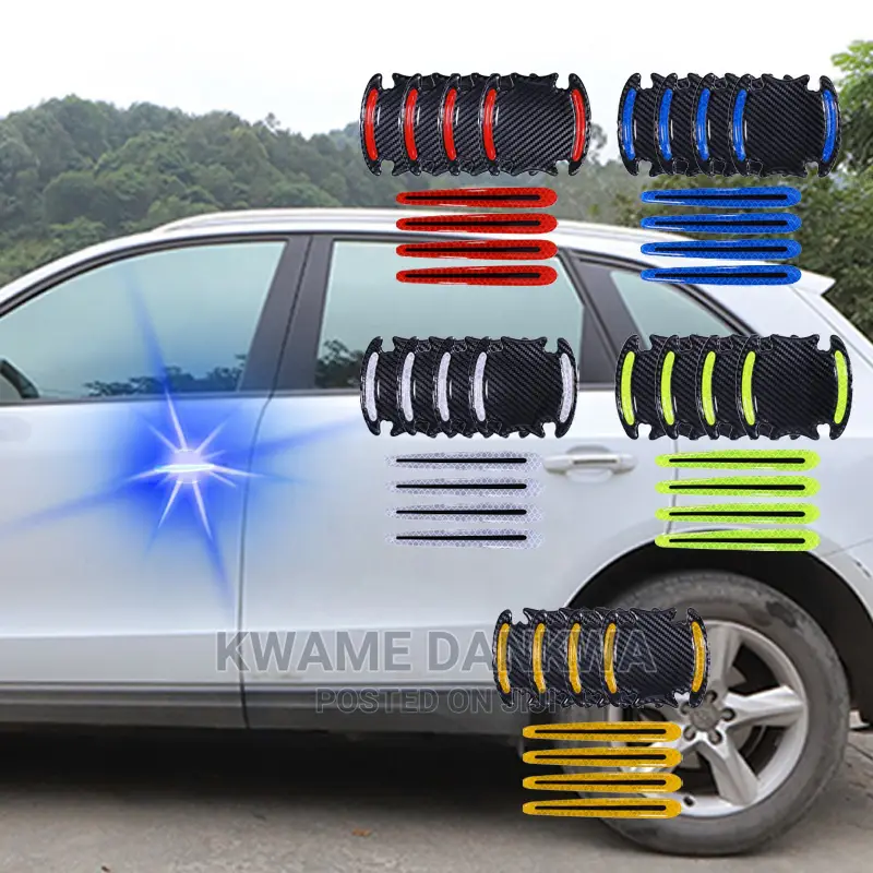 Car Door Handle Bowl Reflective Stickers (4x Set)