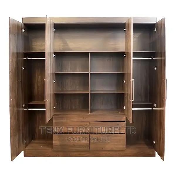 Wardrobe 4doors 4drawers (Ebony)