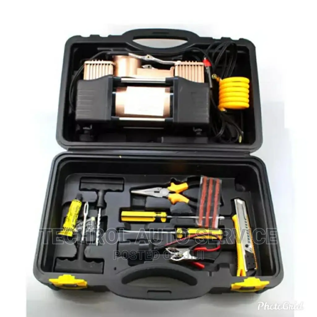 Car Tyre Pump With Repair Kit