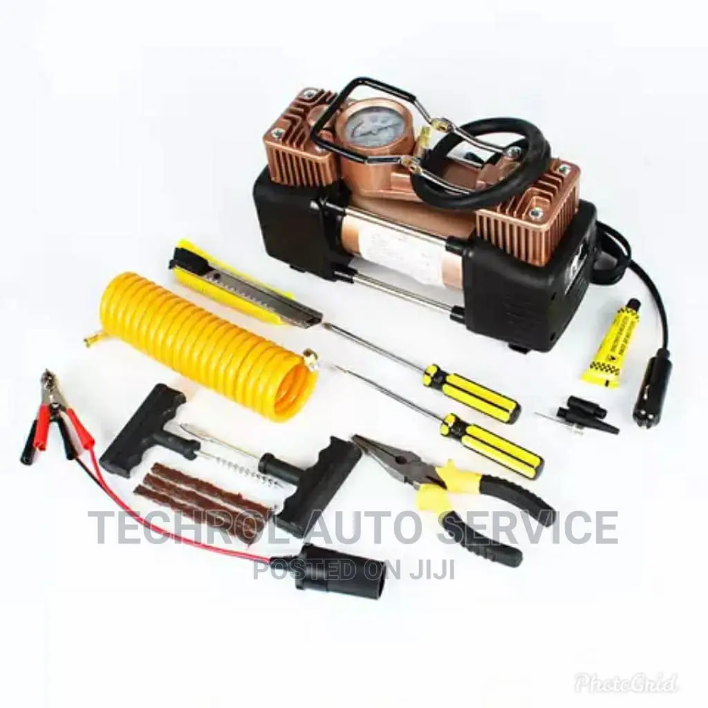 Car Tyre Pump With Repair Kit