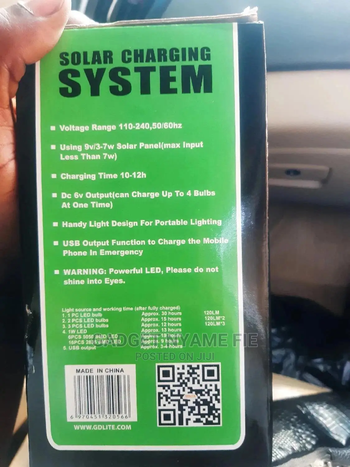 Gdlite 8017 Solar Charging System