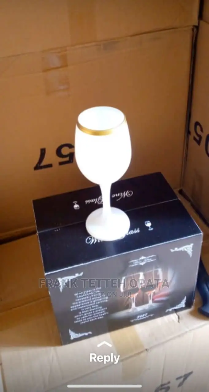 Gold Plated Ceramic Wine Glass