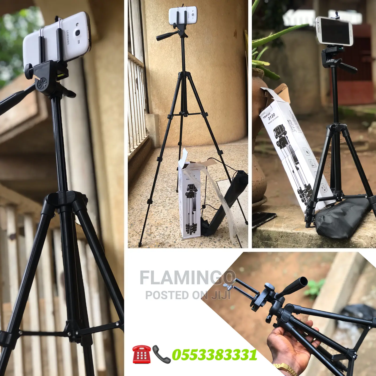 Tripod Stand for Phones and Cameras +Remote (Retractable)