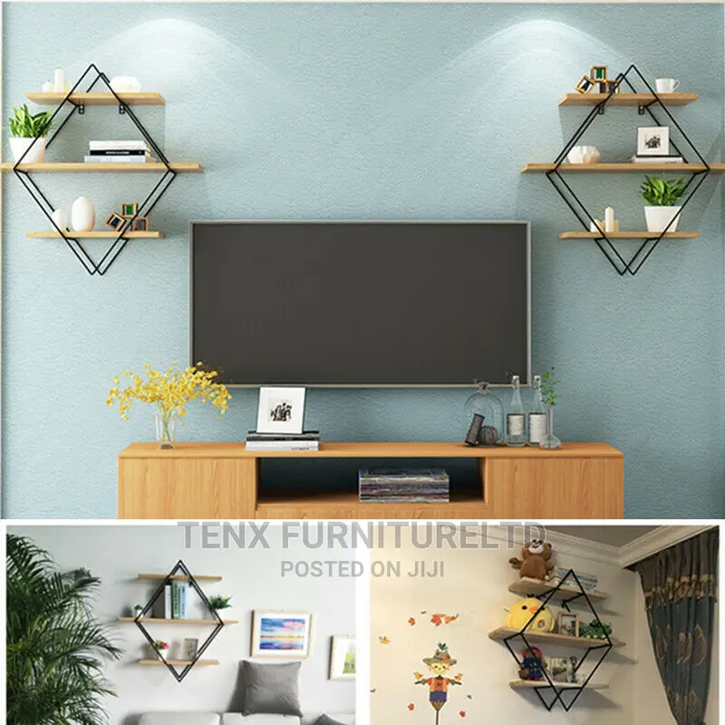 Wall Shelves Metal With Wood (Big)