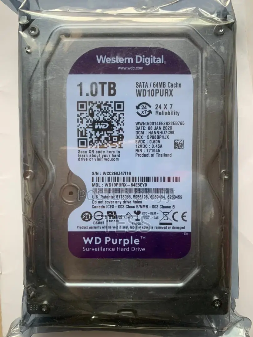 1tb Surveillance Hdd W/D Purple