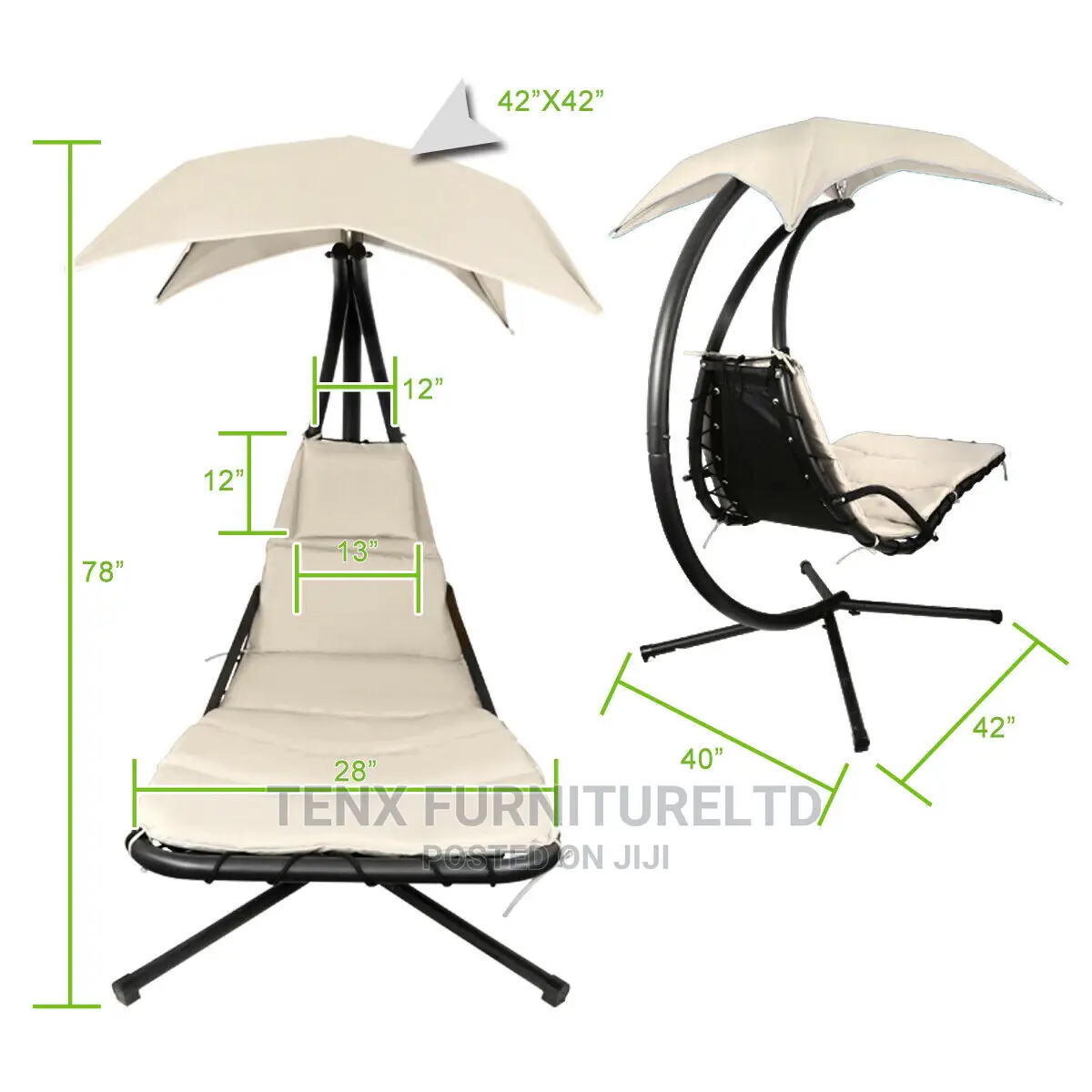 Hanging Chaise Lounger Chair