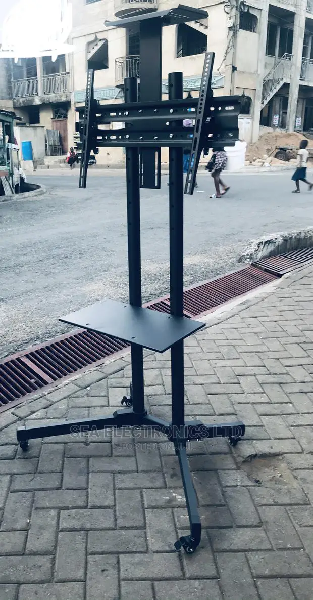 Mobile TV Stand With Mount,Rolling TV Cart TV