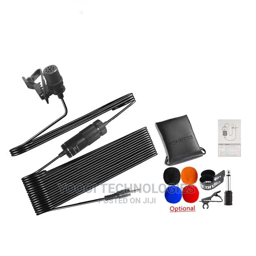 6m Lavalier Sterio Audio Interview Clip Microphone
