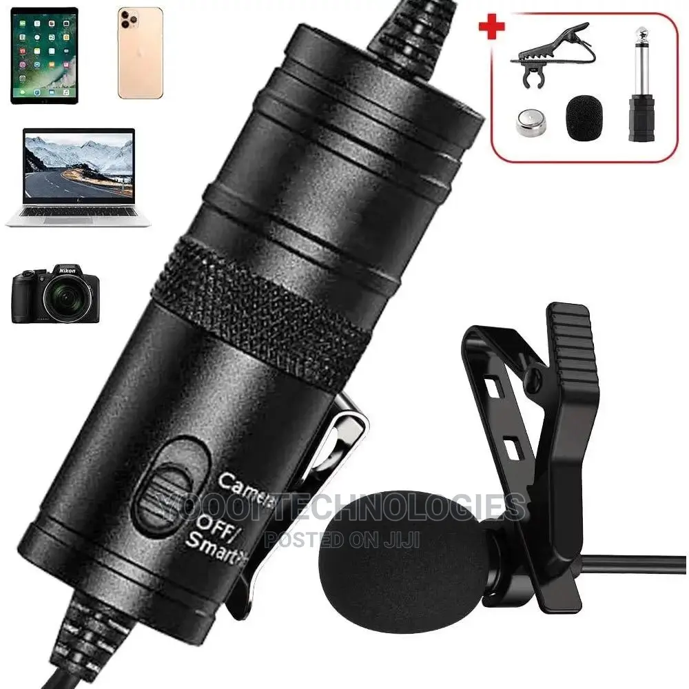 6m Lavalier Sterio Audio Interview Clip Microphone