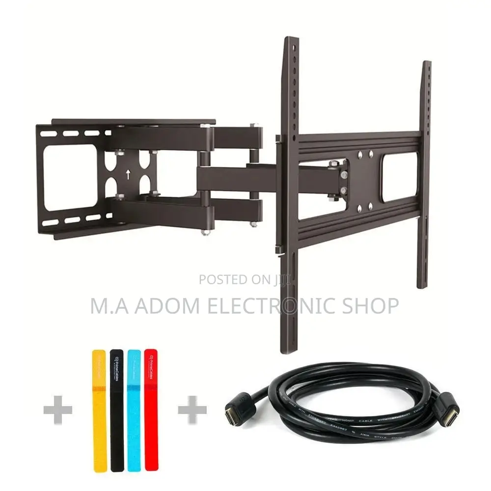 32”-70” Adjustable Full Motion Tv Wall Mount+ Free Hdmi 2m