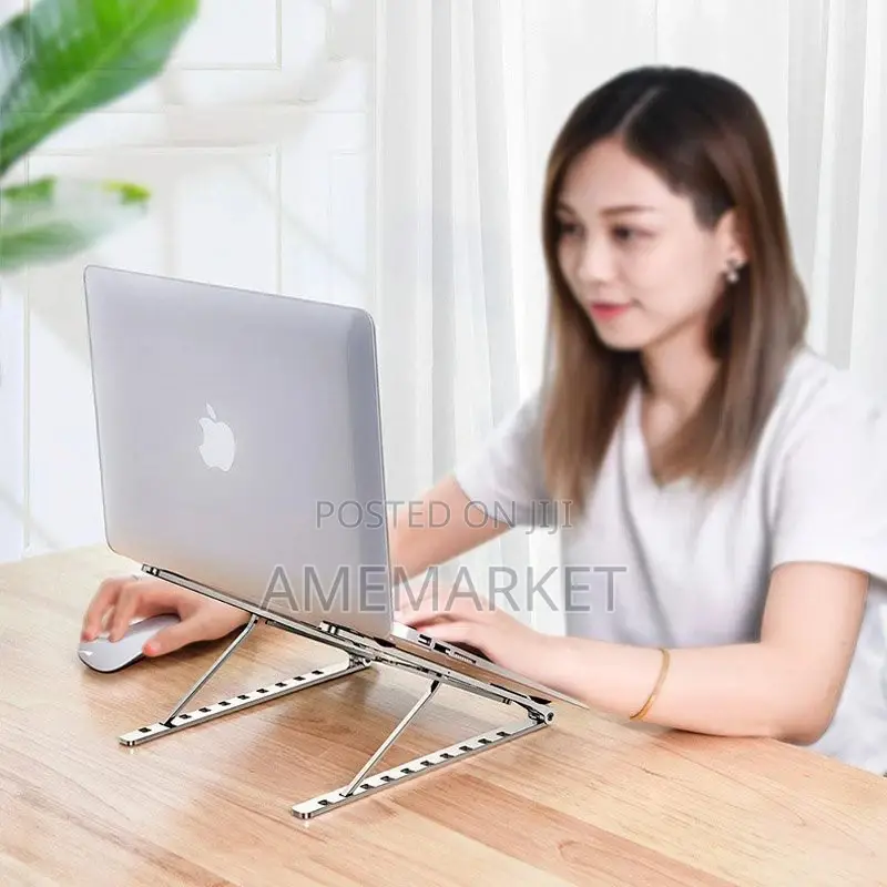 Aluminum Metal Laptop Stand Portable Heightening Cooling