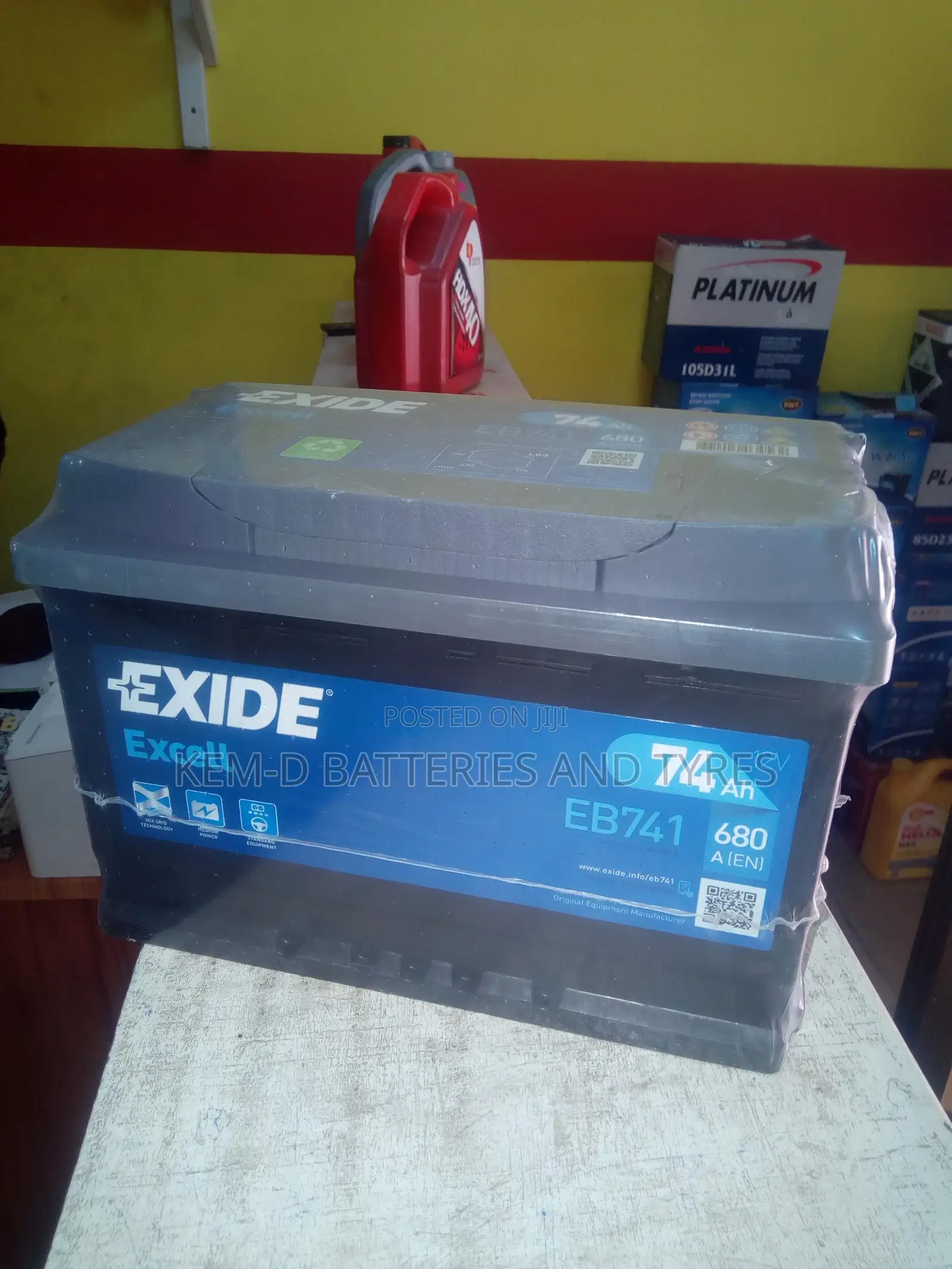 15 Plates Car Exide Car Battery + Free Delivery 12v74