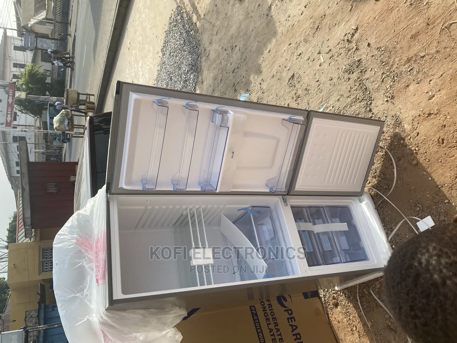 New in Box Pearl 267L Bottom Freezer Refrigerator Pf-410ixwd