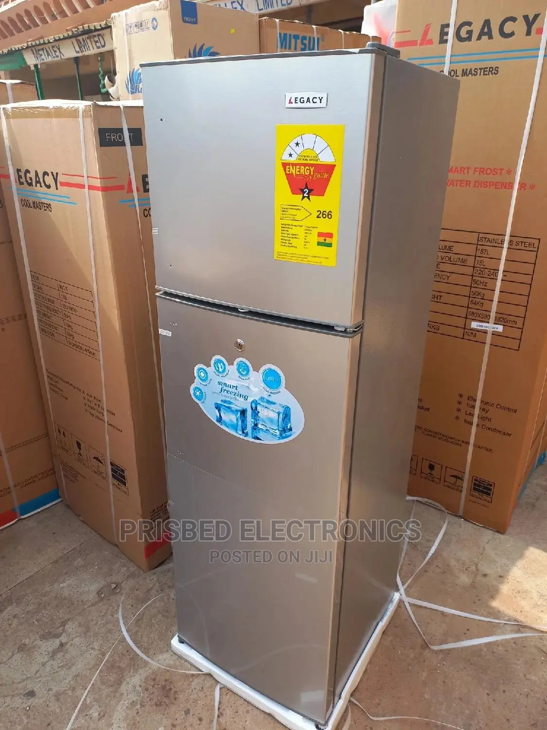 Legacy Double Door Fridge 163 Litres Top Freezer