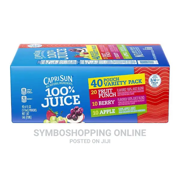 Caprisun 100% Juice Ready-to-Drink 40piece Variety Pack