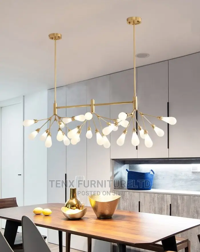 Nordic Luxury Copper LED Chandelier.