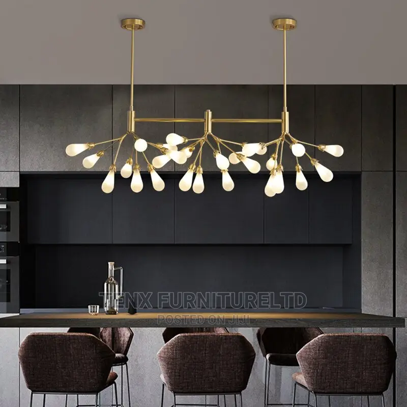 Nordic Luxury Copper LED Chandelier.