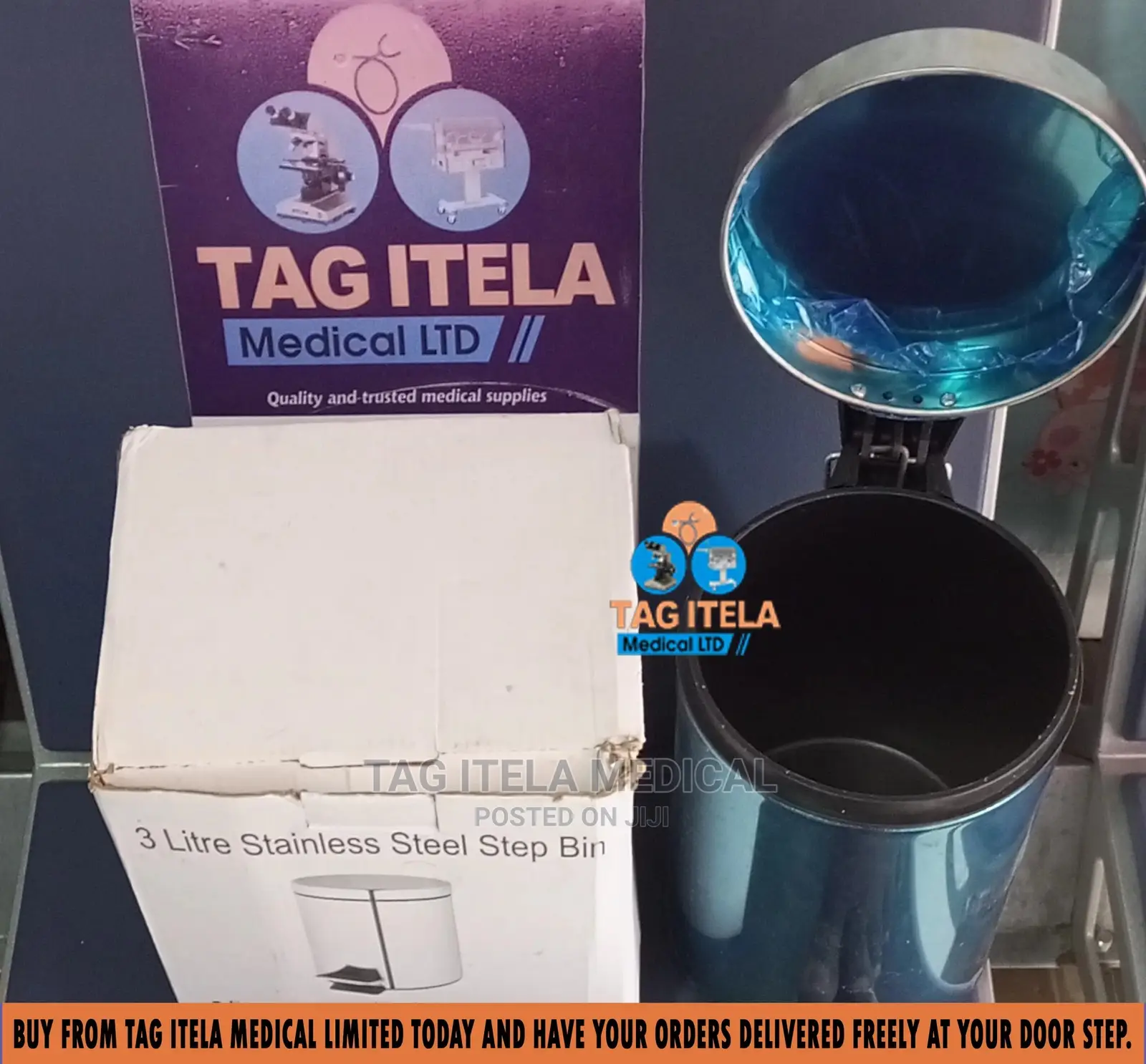 Pedal Dustbin (3ltrs Stainless Steel)
