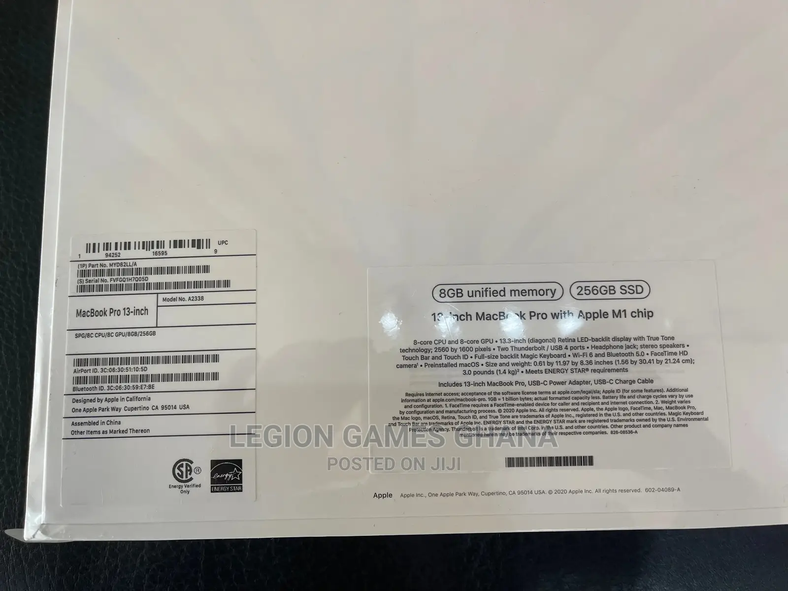 New Laptop Apple MacBook Pro M1 8GB Apple M1 SSD 256GB