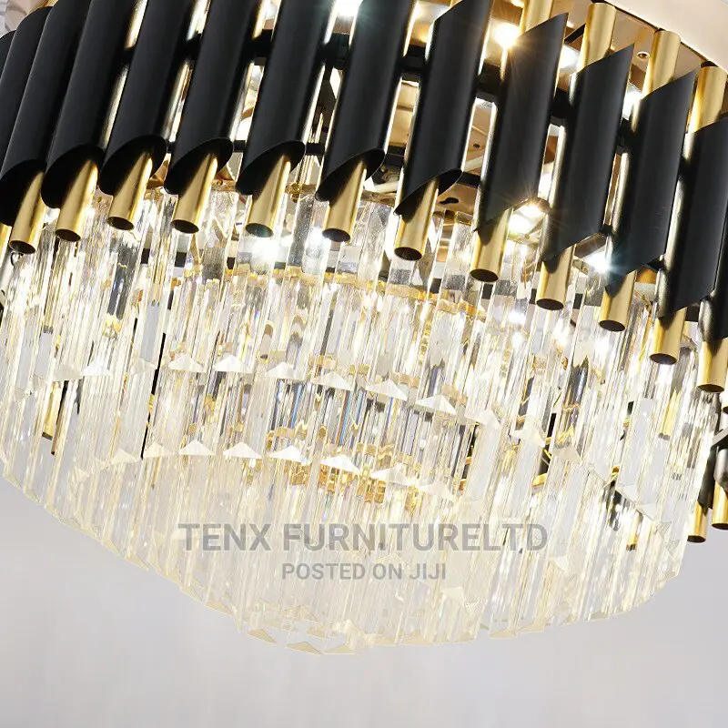 Gold Crystal Ceiling Fan Chandelier Exclusive