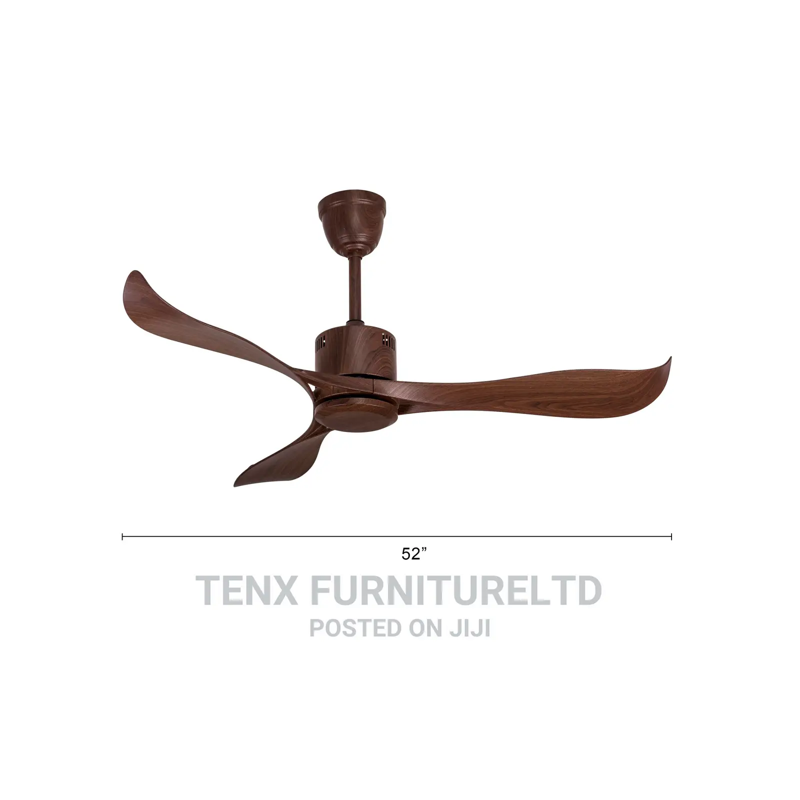 Ceiling Fan Walnut Finish Body, Walnut Finish Abs Blades)