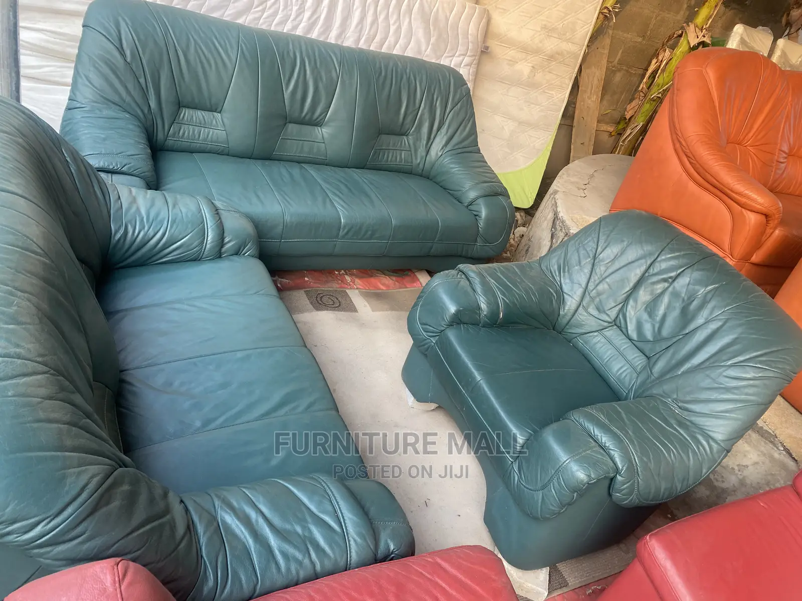 Great Army Green Sofa Set ( Forign). Free Delivery