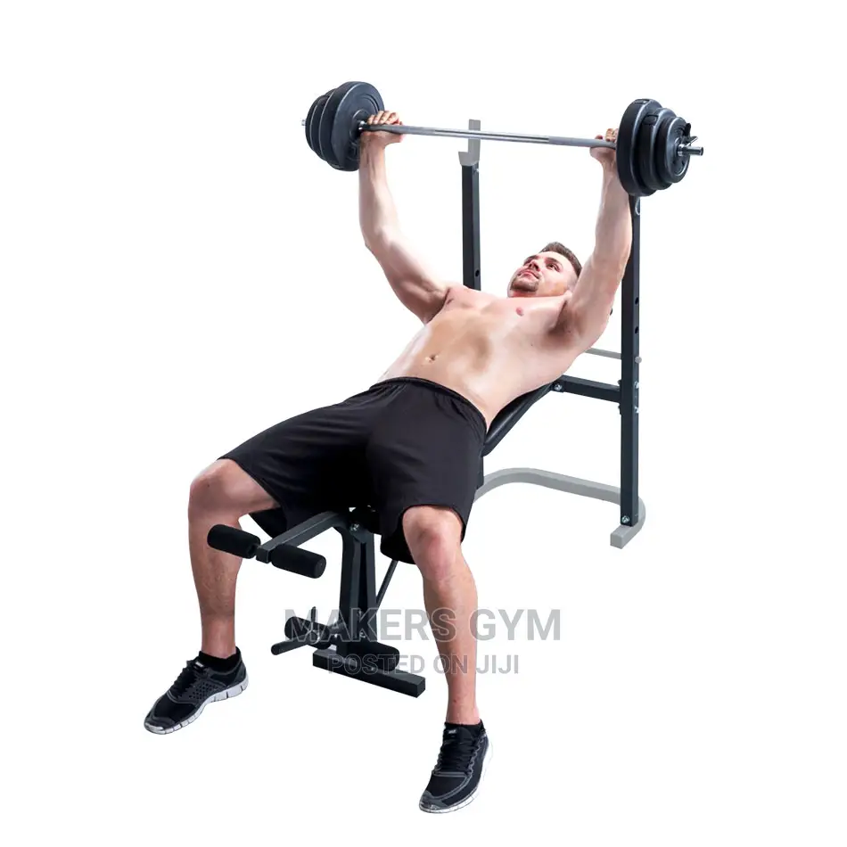 Weights Bench With Built Rack