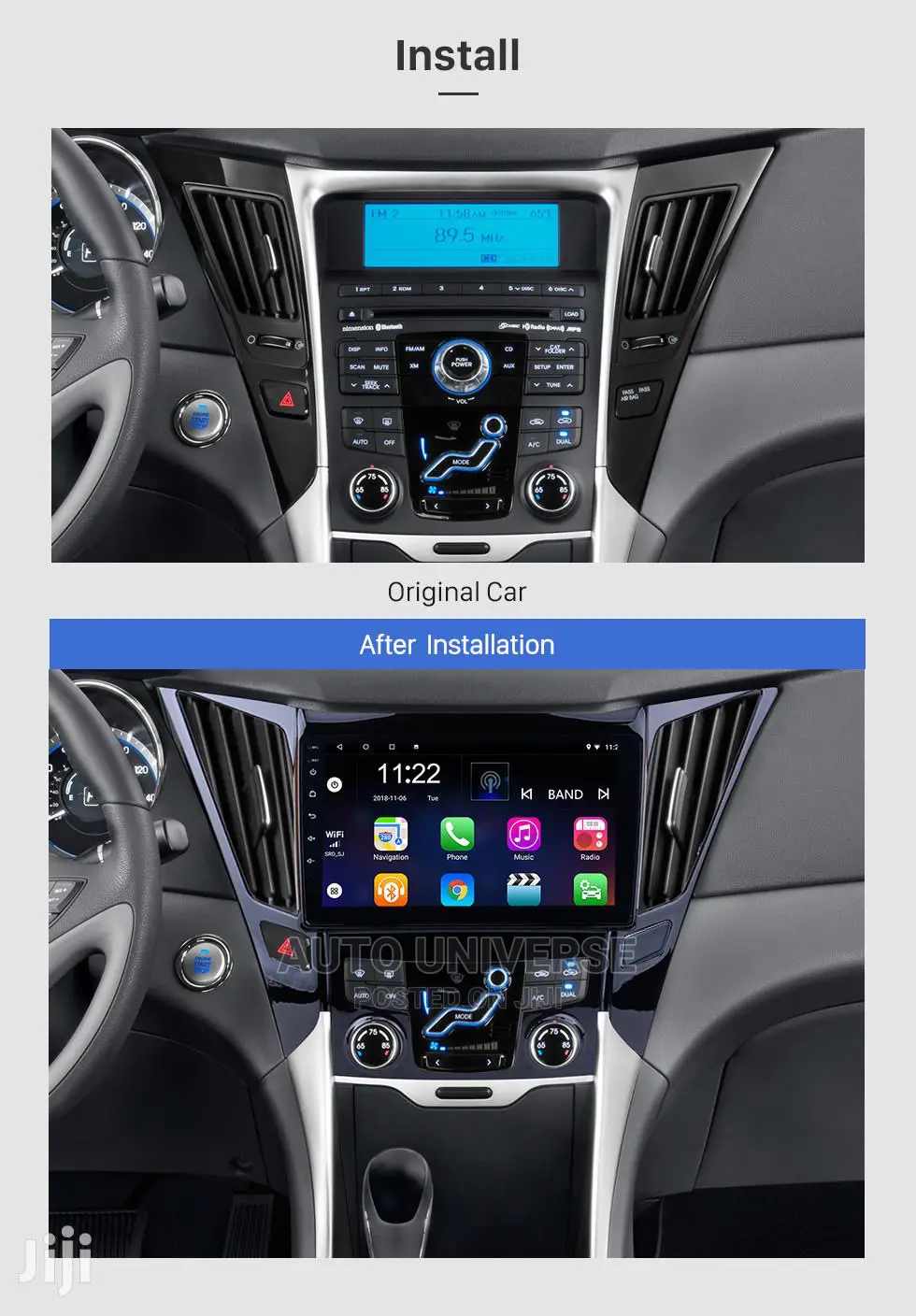 Hyundai Sonata 2011 to 2015 Android Player Available