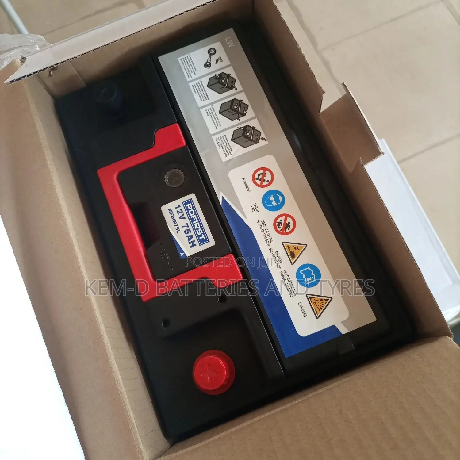 15 Plates Pofirst Battery 12v75ah - Free Delivery