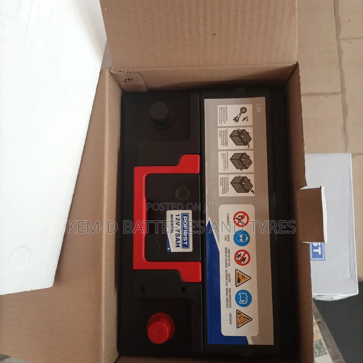 15 Plates Pofirst Battery 12v75ah - Free Delivery