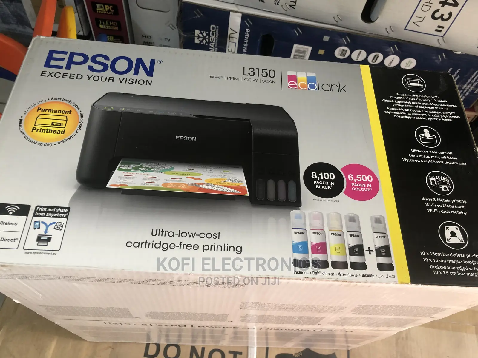 Durable Epson Ecotank L3150 Wifi All-In-One Ink Tank Printer