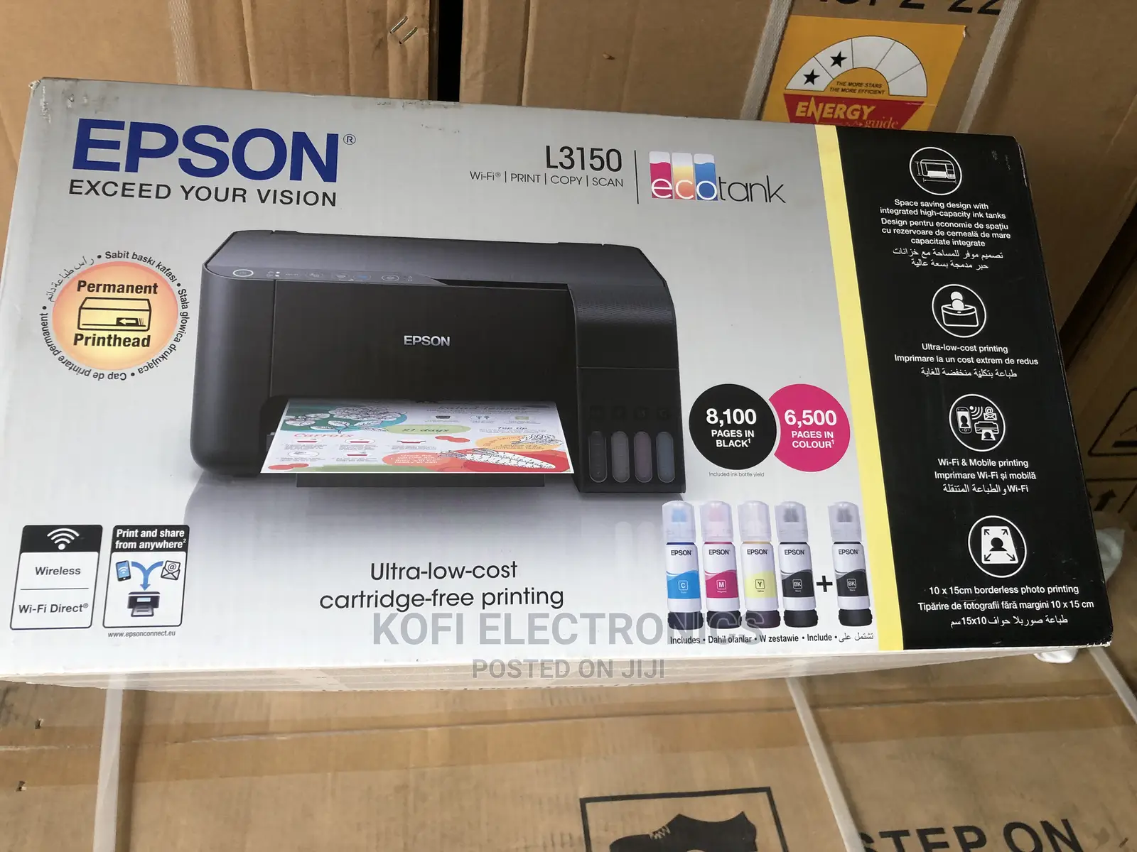 New in Box Epson Ecotank L3150 Wi-Fi All-In-One Ink Tank