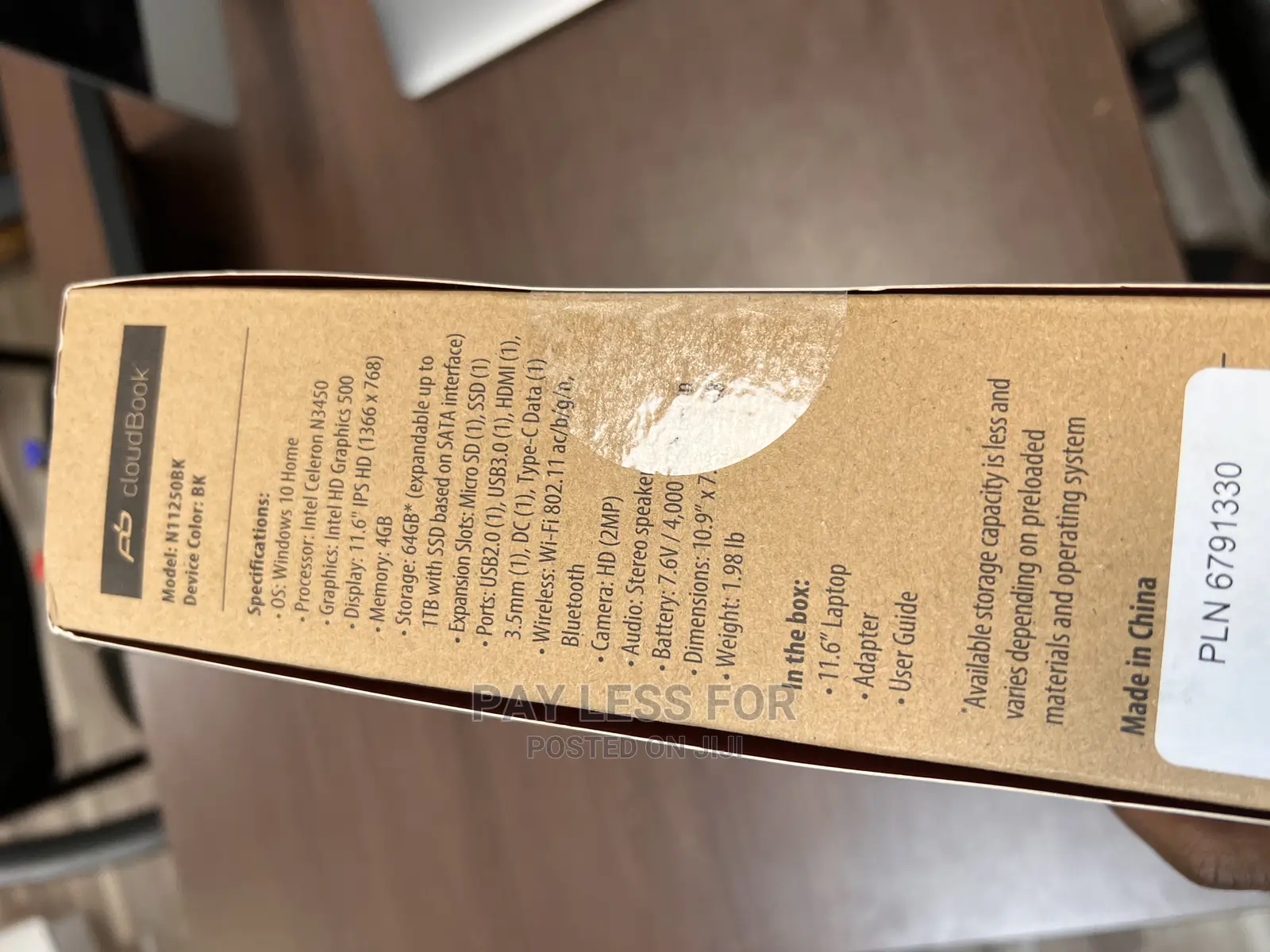 New Laptop Packard Bell 4GB Intel SSD 60GB