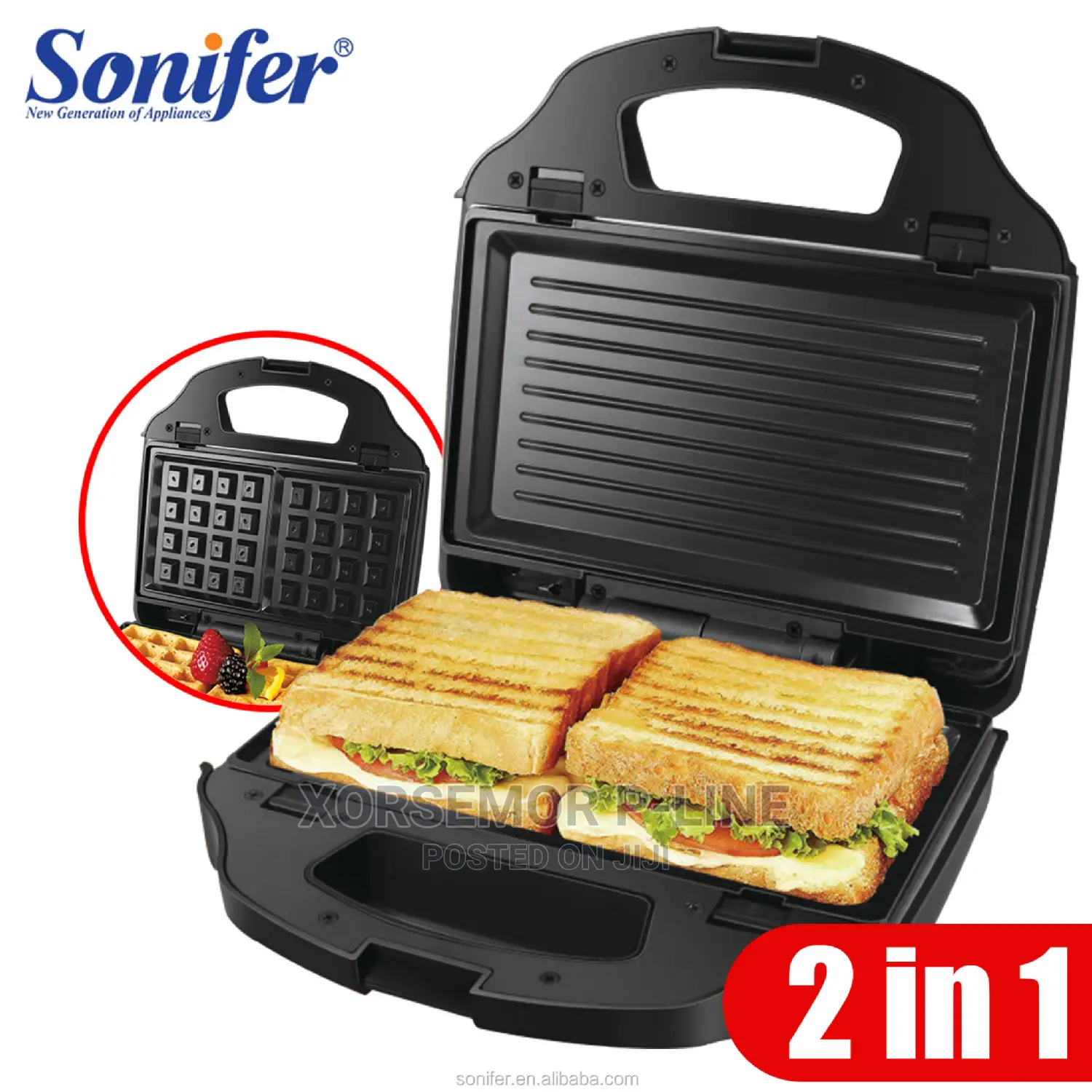 2 in 1 Sandwich Grill Maker Sf-6077