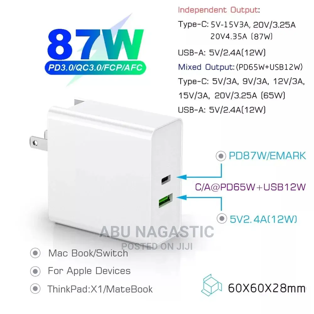 Brand New Apple 87W USB-C Type C Adapter/Charger