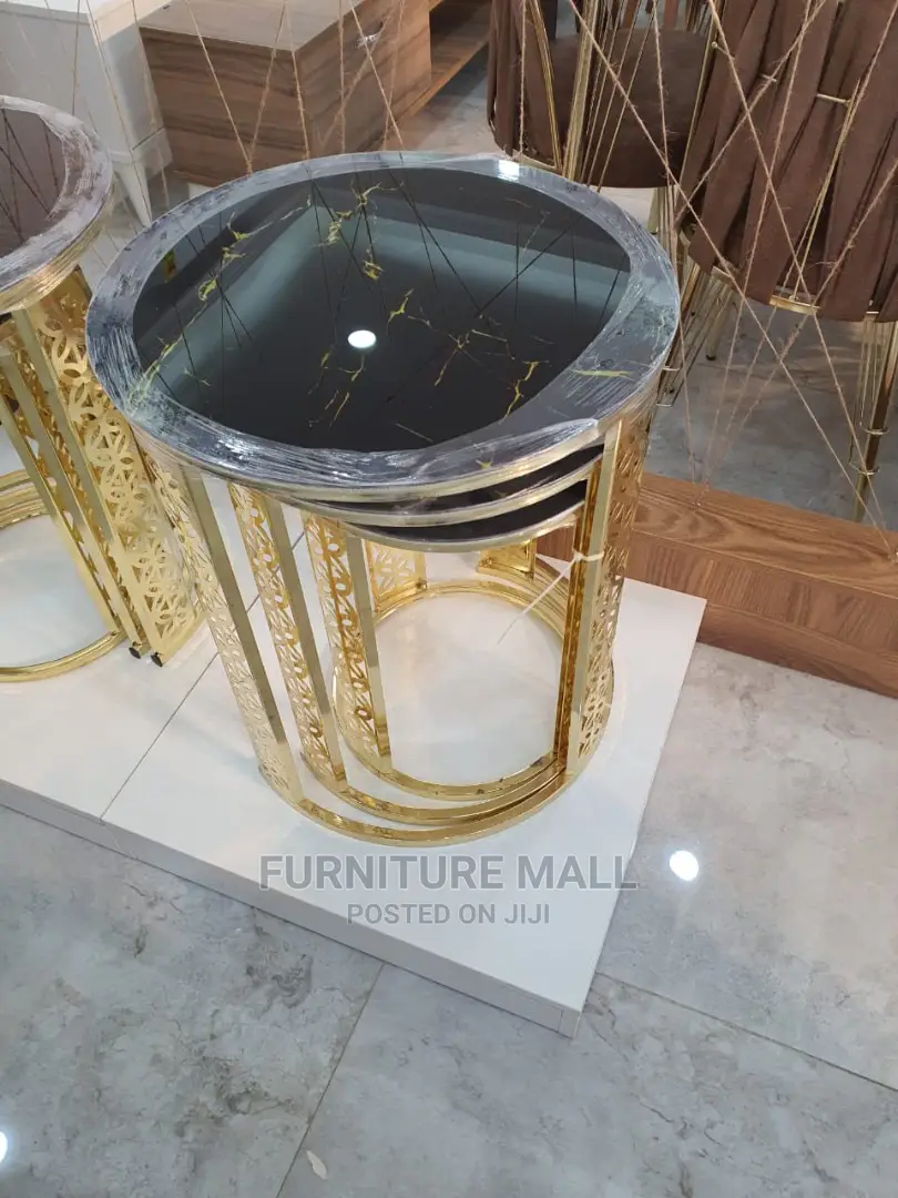3 Sets Of Golden Cofe Table  X Free Delivery