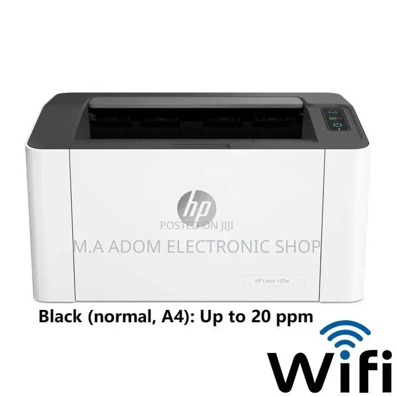 HP 107w Laserjet Wifi Printer, 20ppm, USB, Wireless