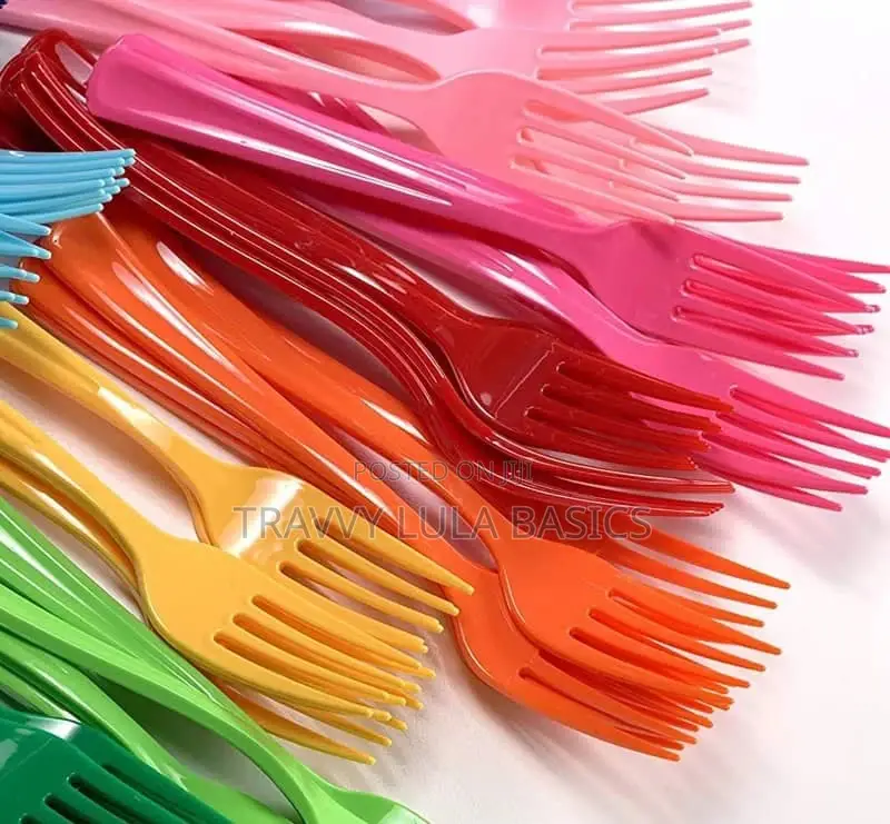 Plastic Coloured Spoons and Forks