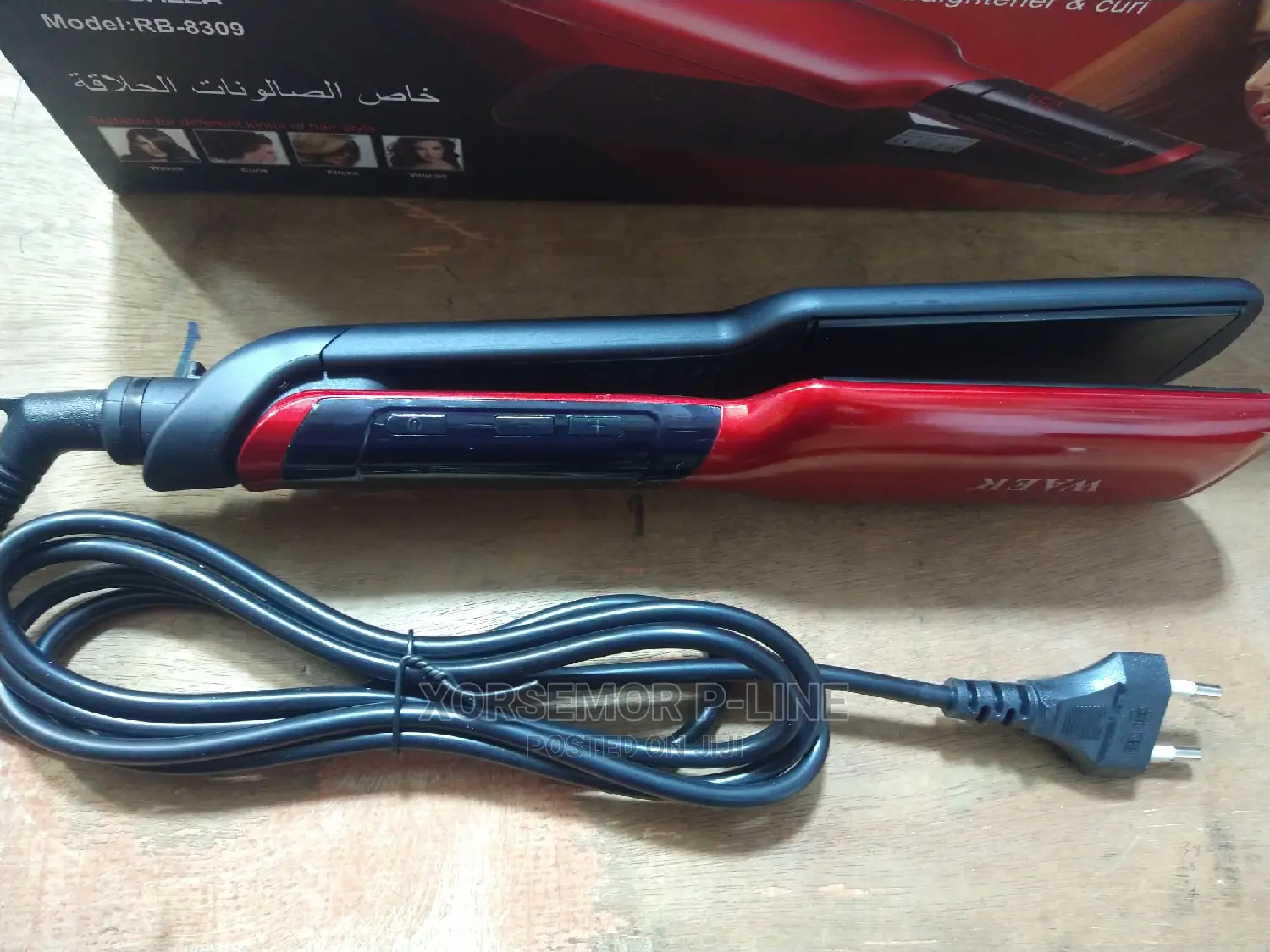 Satin Hair Straightener Curler RB-8309