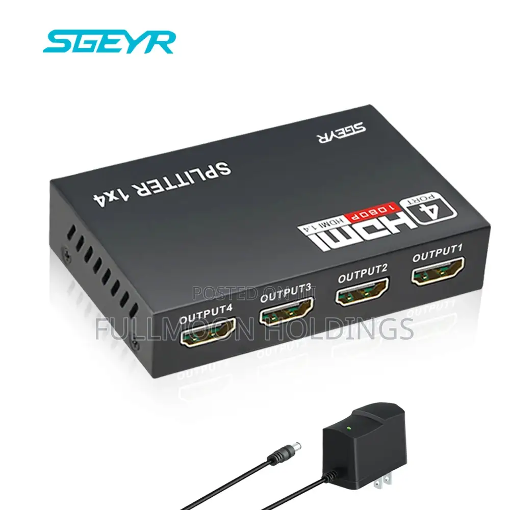 1 X 4 1080p HDMI Splitter(Black)