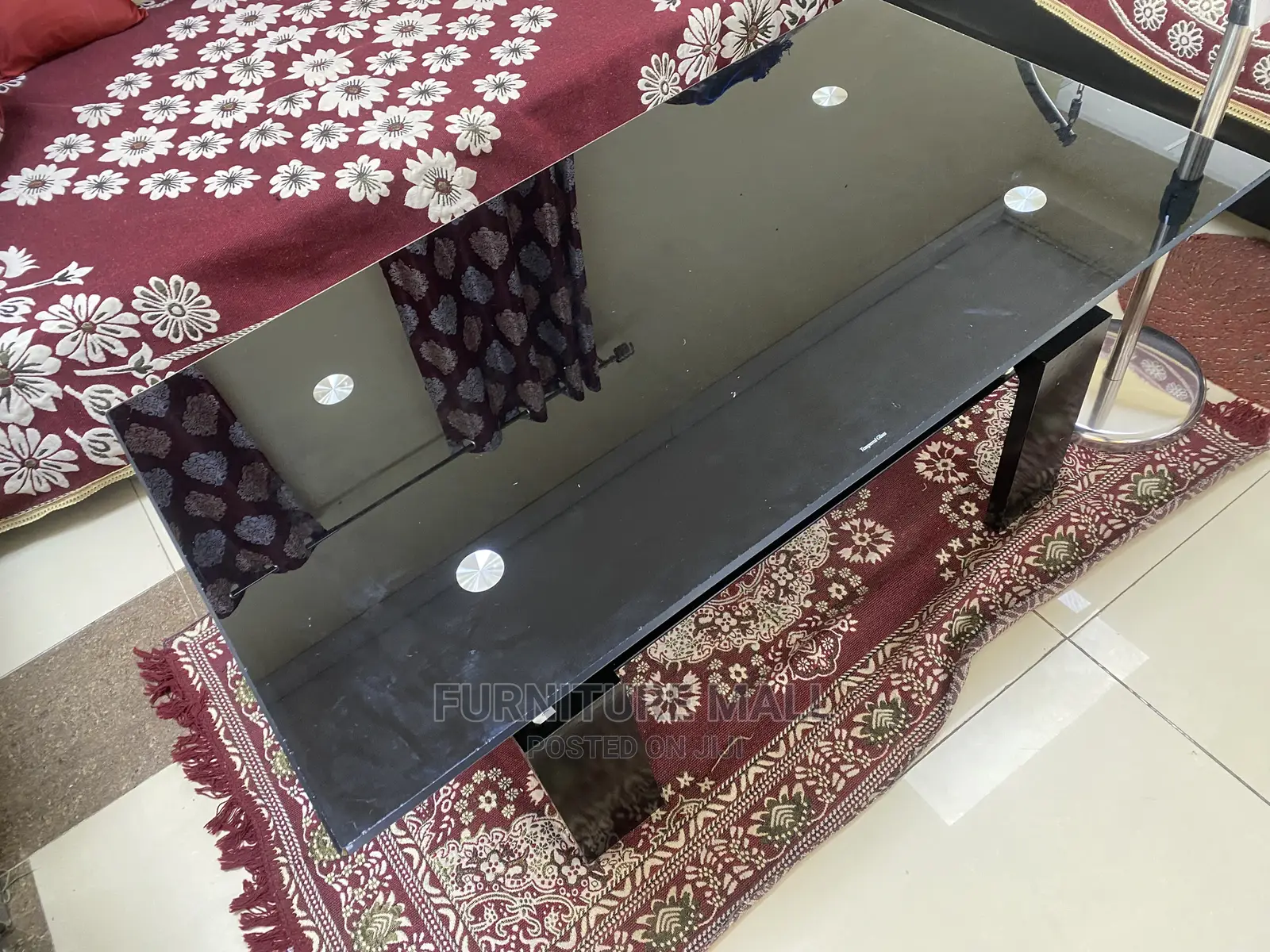 Black Glass Centre Table. Free Delivery