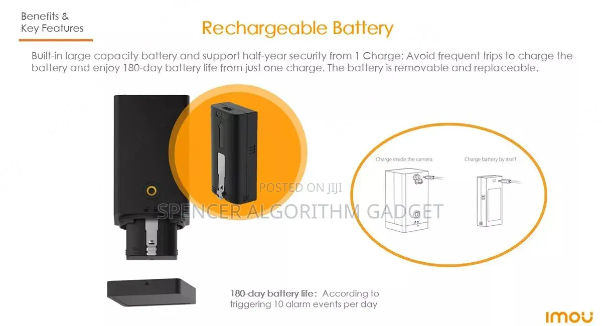CCTV Wireless Standalone Cam Powered Battery Dahua Imou
