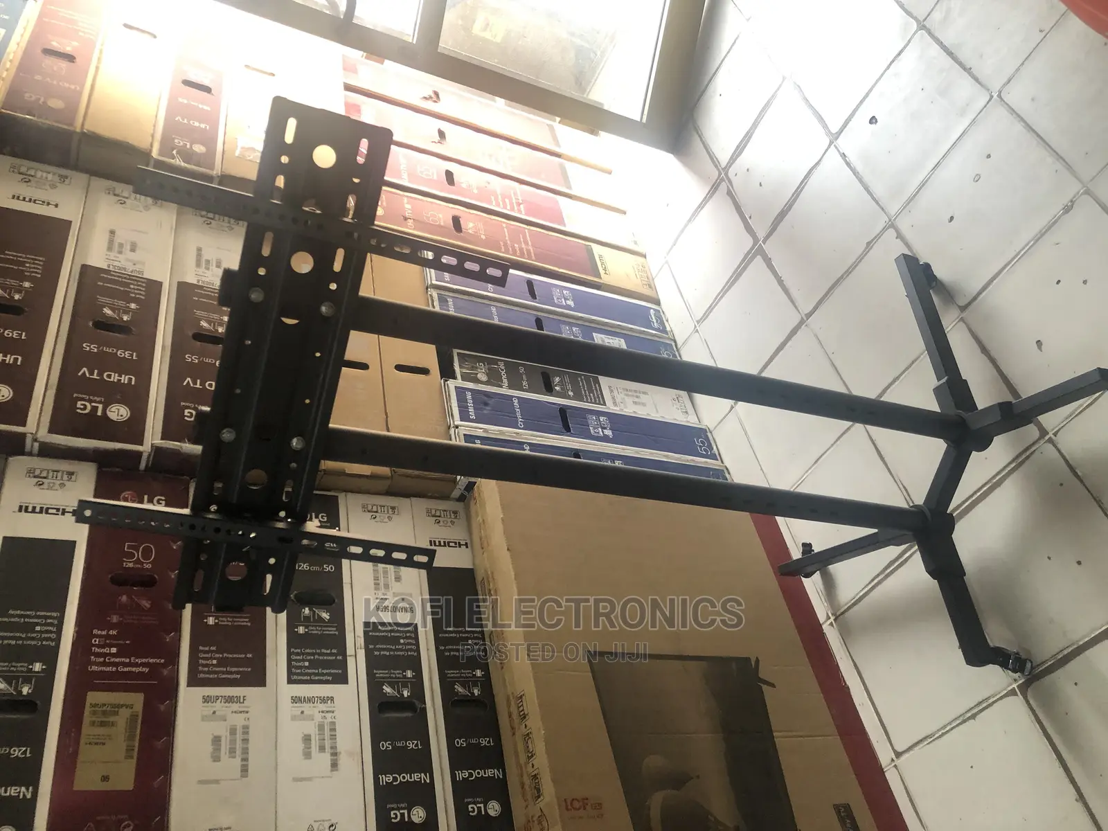 Height Adjustable Floor Trolley Stand Holds Up to 99lb 32-75