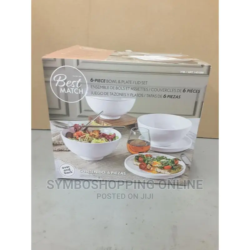 Over and Back 6-Piece Bowl and Lid/Plate
