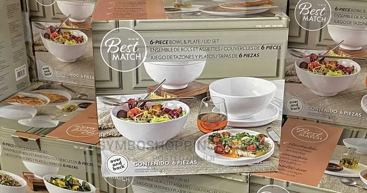 Over and Back 6-Piece Bowl and Lid/Plate